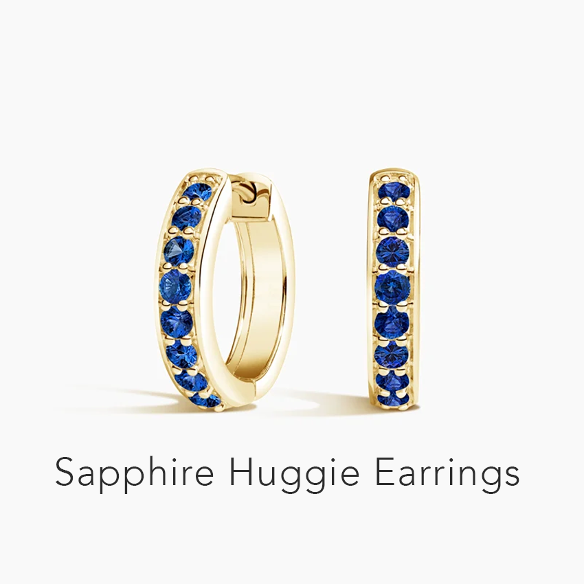 Sapphire Huggie Earrings 