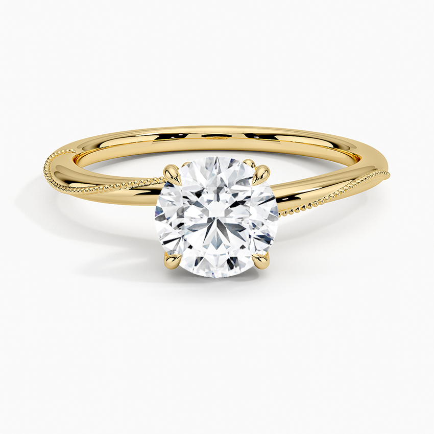 Adorned Camellia Milgrain Diamond Ring