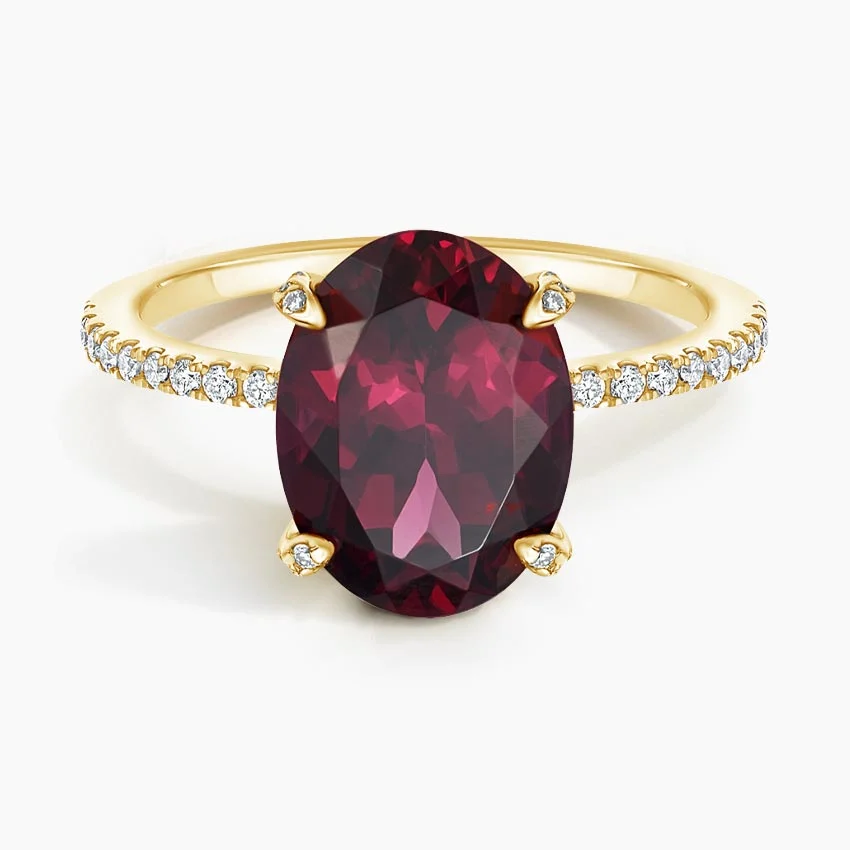 Cabaret Garnet and Diamond Cocktail Ring