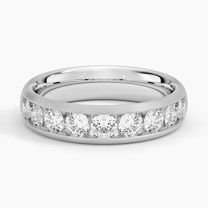 Channel Set Lab Diamond 5.5mm Matte Ring