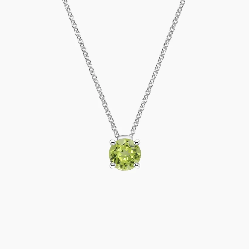 Floating Solitaire Peridot Pendant