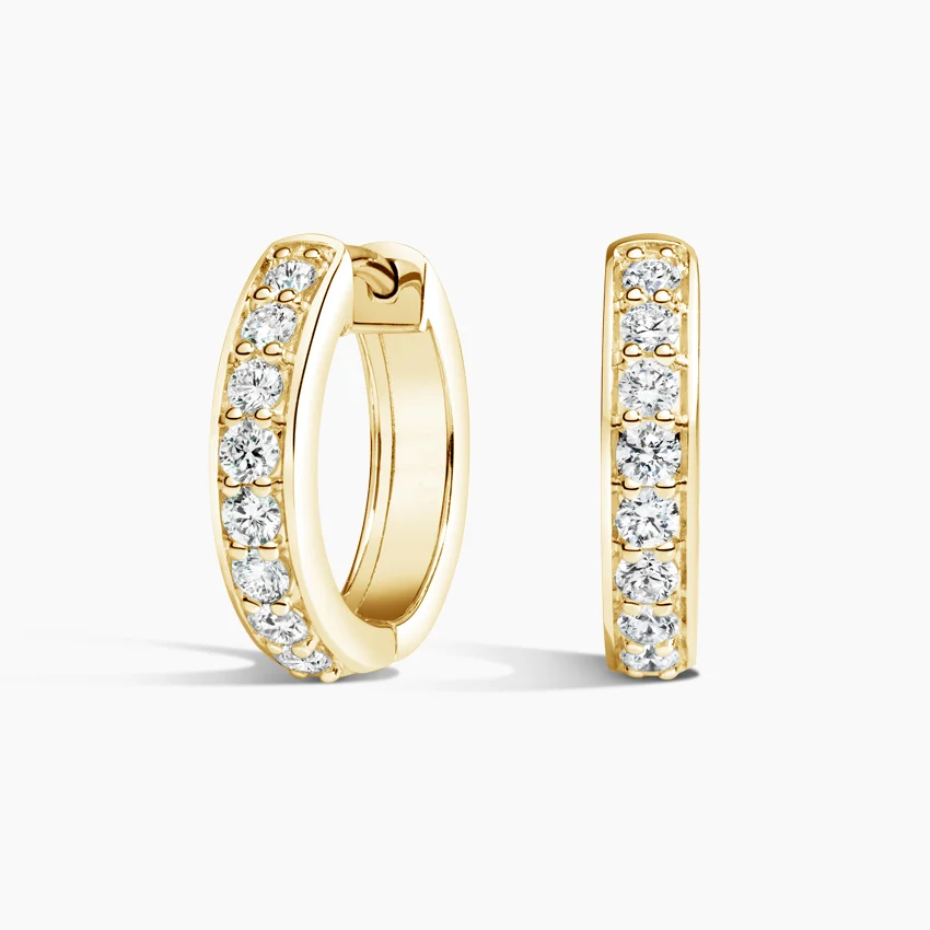 Luxe Diamond Huggie Earrings