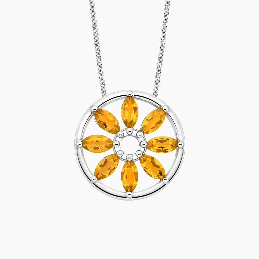 Sunflower Citrine Pendant