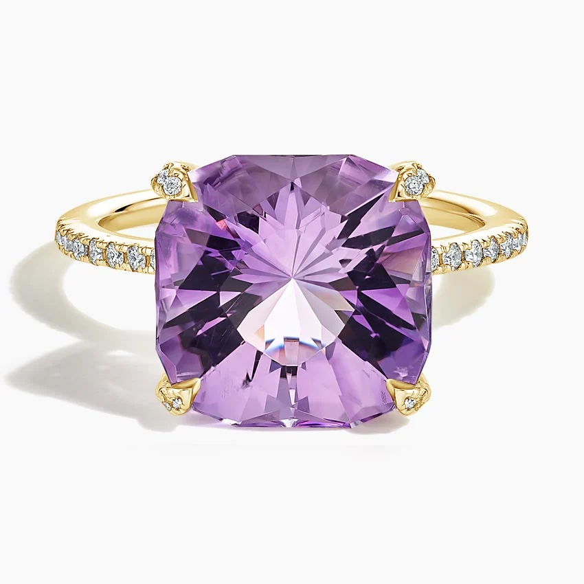 Waltz Amethyst and Diamond Cocktail Ring