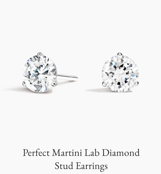 Perfect Martini Lab Diamond Stud Earrings