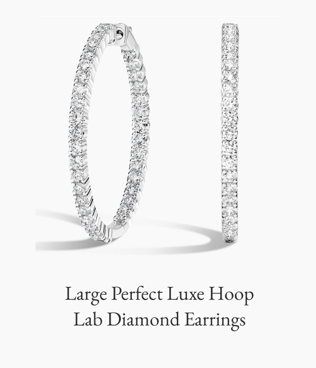Large Perfect Luxe Hoop Lab Diamond Earrings