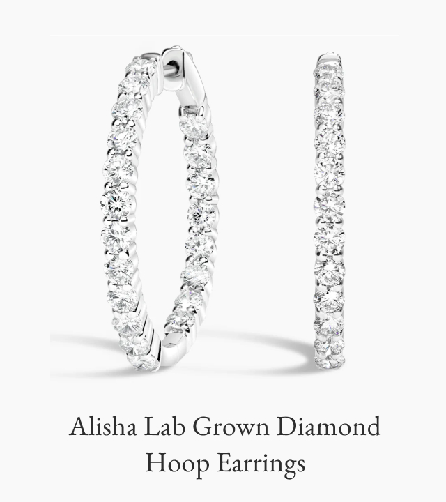 Alisha Lab Grown Diamond Hoop Earrings