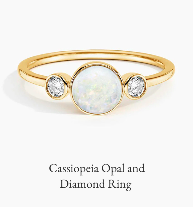Cassiopeia Opal and Diamond Ring