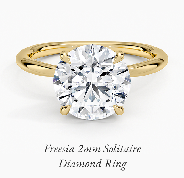 Freesia 2mm Solitaire Ring