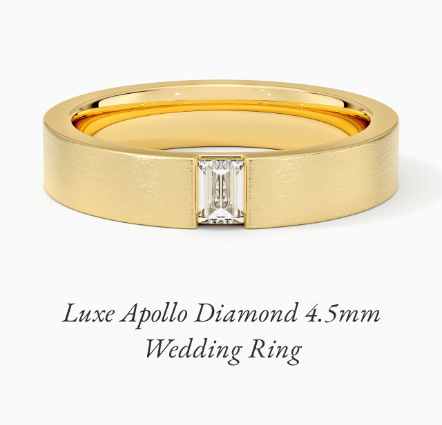 Luxe Apollo Diamond 4.5mm Wedding Ring