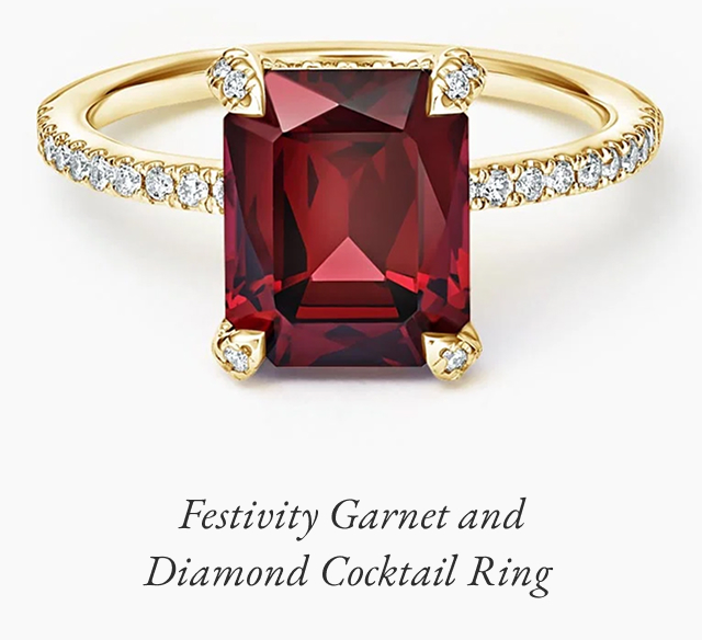 Festivity Garnet and Diamond Cocktail Ring 