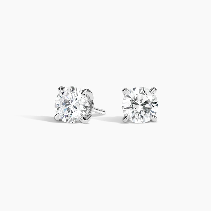 Round Diamond Stud Earrings