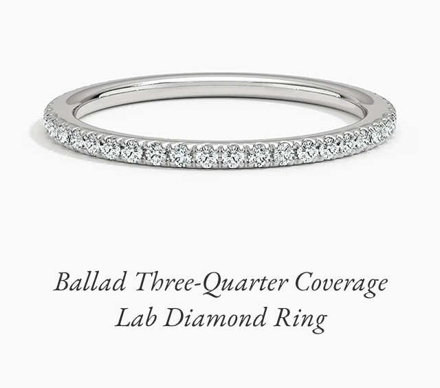 Ballad Three-Quarter Coverage Lab Diamond Ring 