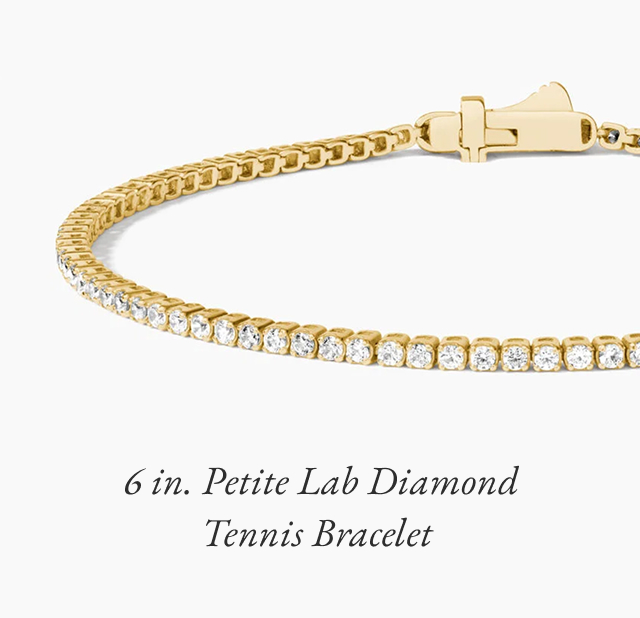 6 in. Petite Lab Diamond Tennis Bracelet 