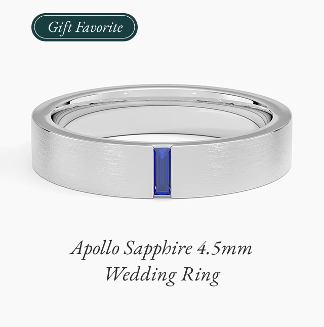 Apollo Sapphire 4.5mm Wedding Ring