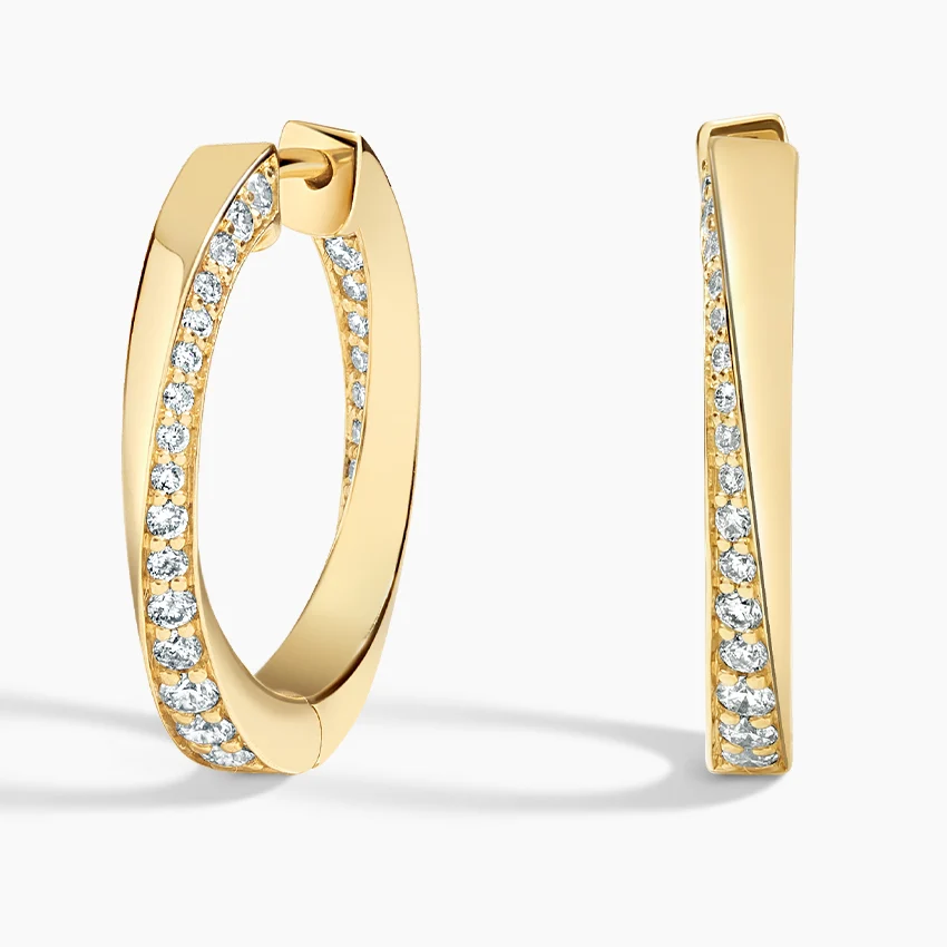 Fairmined Spira Diamond Hoop Earrings