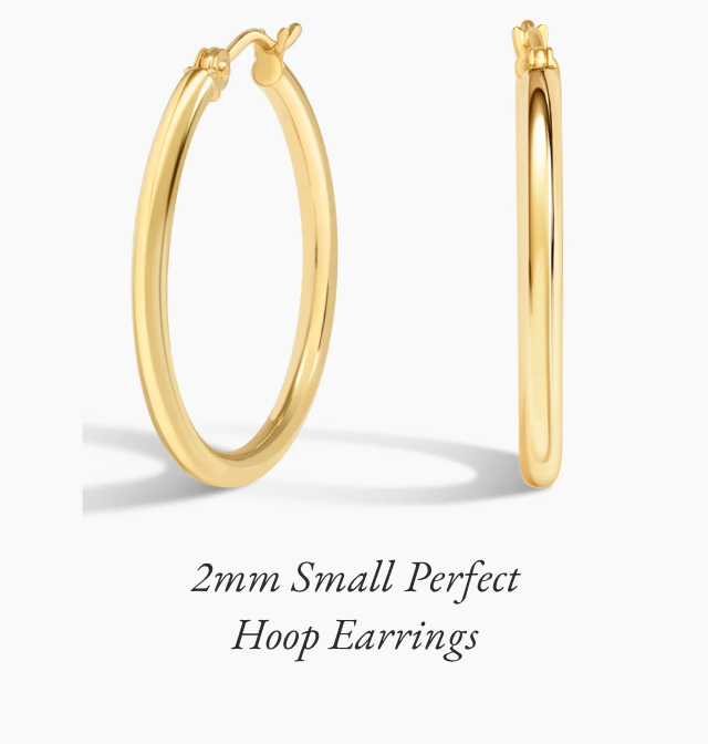 2mm Small Perfect Hoop Earrings