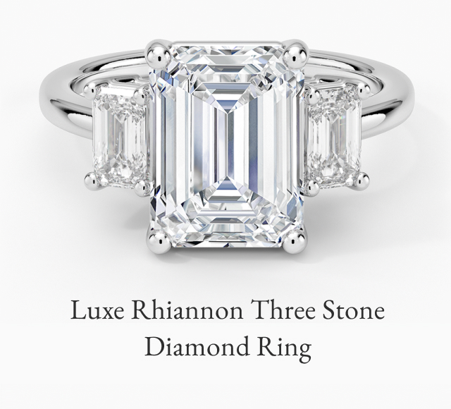 Luxe Rhiannon Three Stone Diamond Ring 