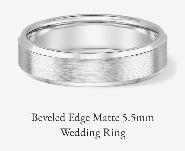 Beveled Edge Matte 5.5mm Ring