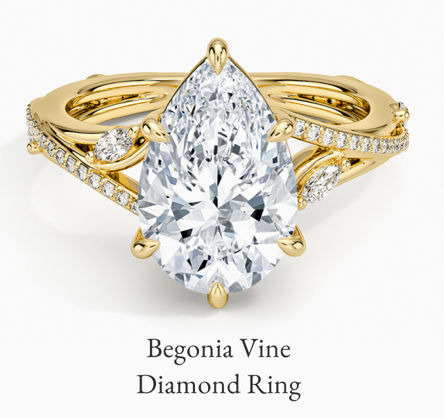 Begonia Vine Diamond Ring