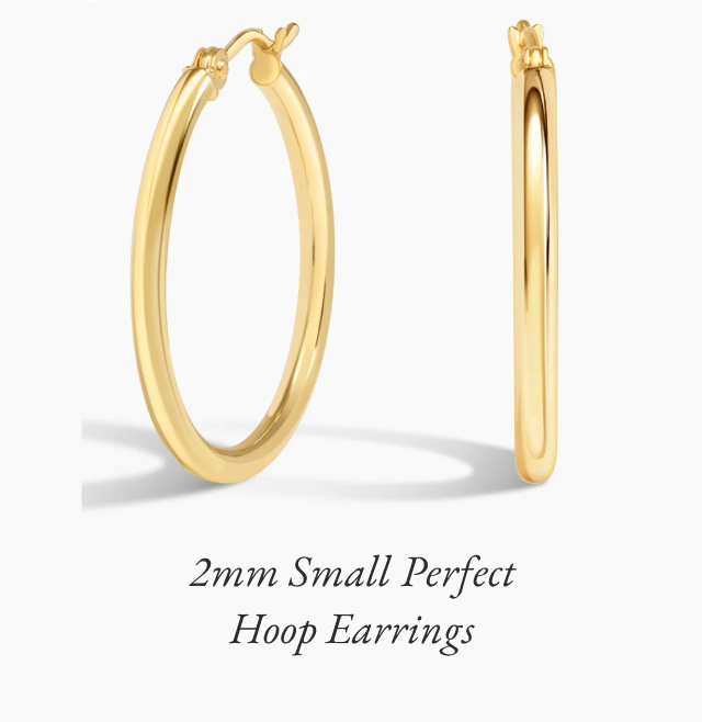 2mm Small Perfect Hoop Earrings