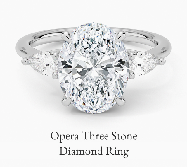 Opera Three Stone Diamond Ring