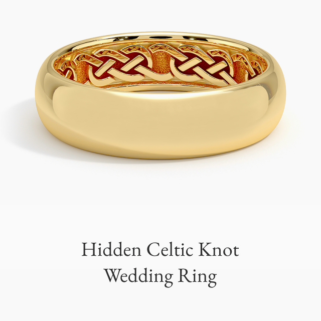 Hidden Celtic Knot 6mm Wedding Ring
