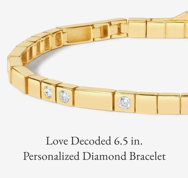 Love Decoded 6.5 in. Personalized Diamond Bracelet 