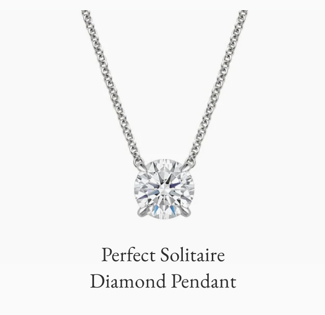 Perfect Solitaire Diamond Pendant 