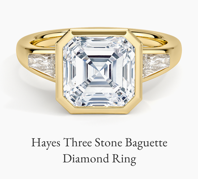Hayes Three Stone Baguette Diamond Ring