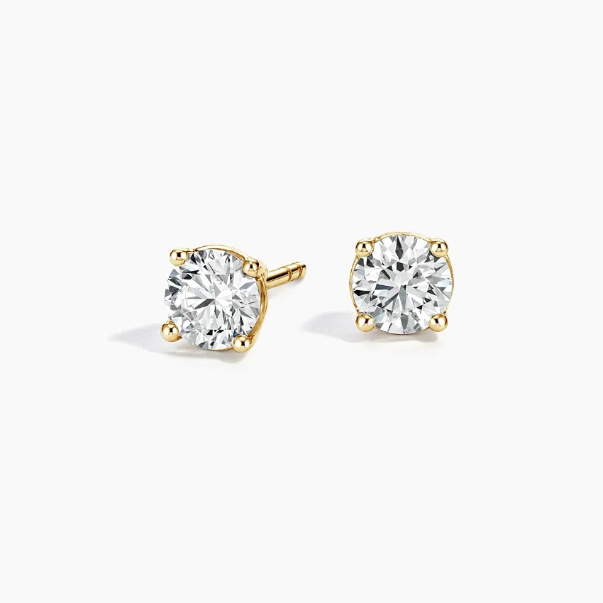 Perfect 4-Prong Lab Diamond Stud Earrings 