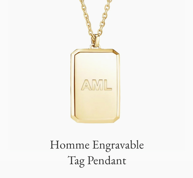Homme Engravable Tag Pendant 