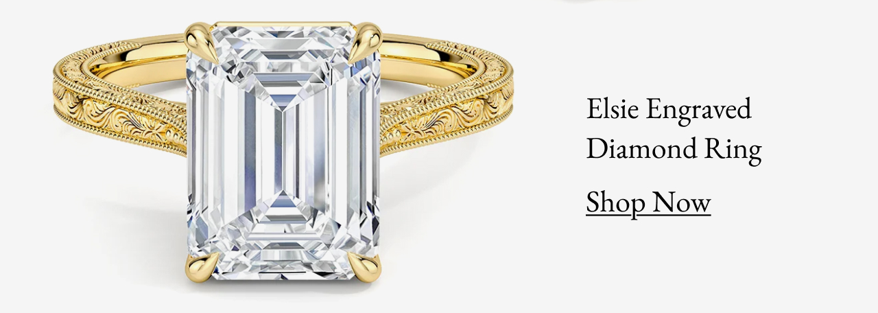 Elsie Engraved Diamond Ring