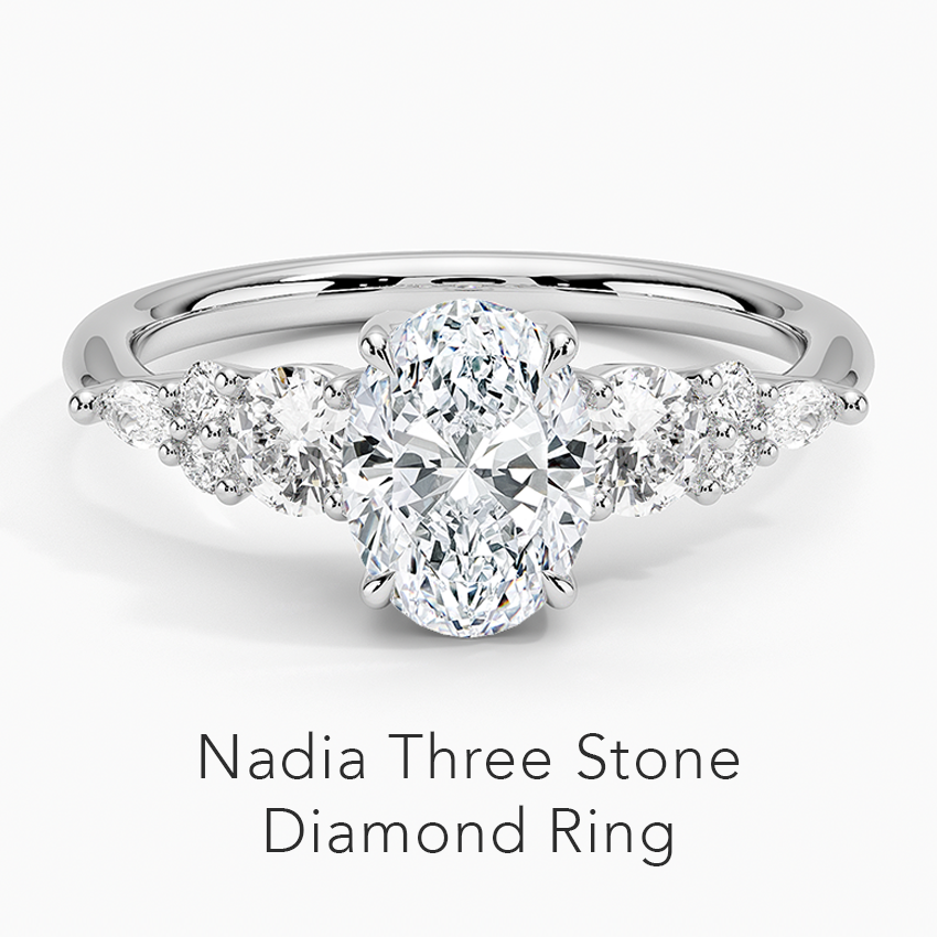 Nadia Three Stone Diamond Ring
