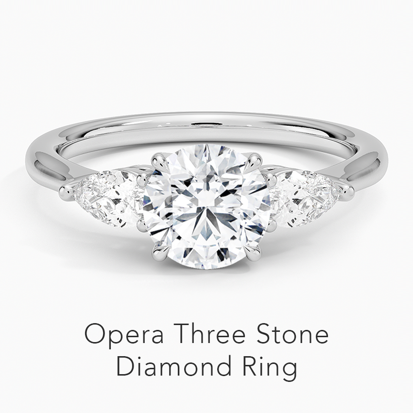 Opera Three Stone Diamond Ring