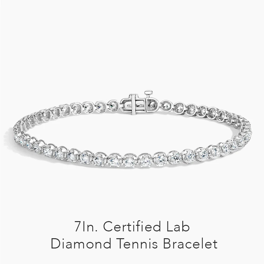7 in. Certified Lab Diamond Tennis Bracelet 