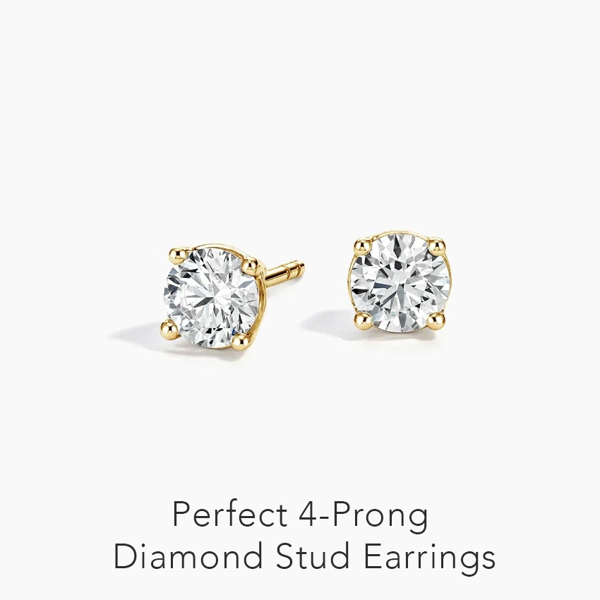 Perfect 4-Prong Diamond Stud Earrings