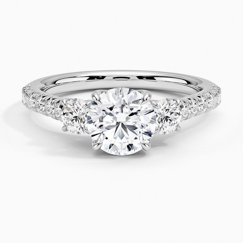 Amelie Three Stone Diamond Ring