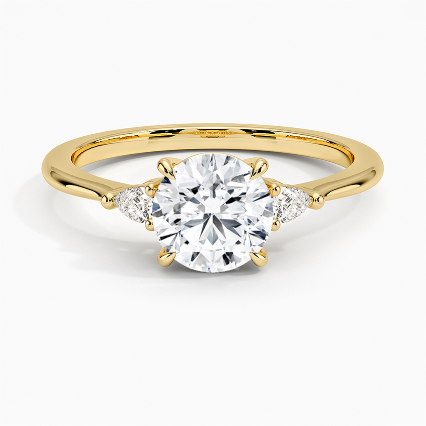 Aria Three Stone with 1ct Round Certified Lab Diamond