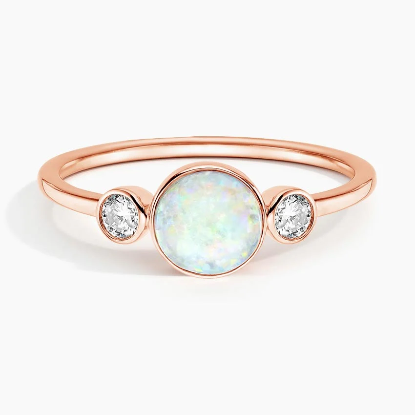 Cassiopeia Opal and Diamond Ring