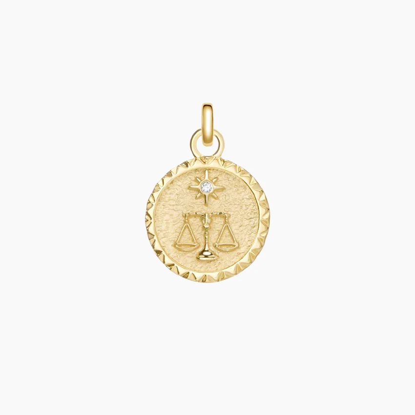 Libra Zodiac Diamond Charm