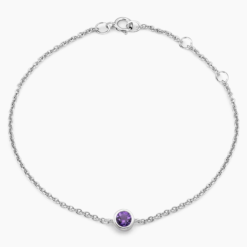 Amethyst Bezel Bracelet