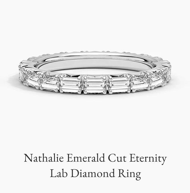 Nathalie Emerald Cut Eternity Lab Diamond Ring
