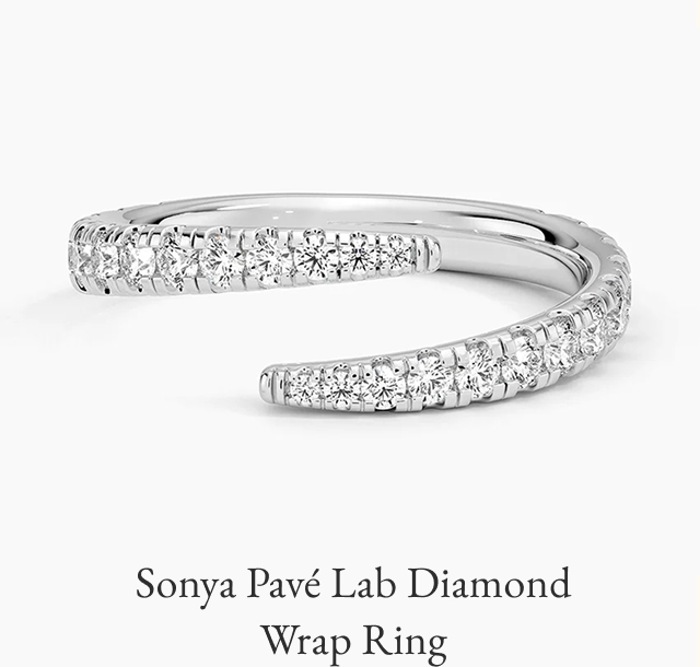 Sonya Pavé Lab Diamond Wrap Ring