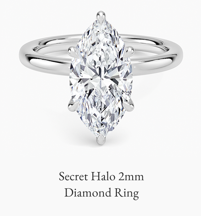 Secret Halo 2mm Diamond Ring