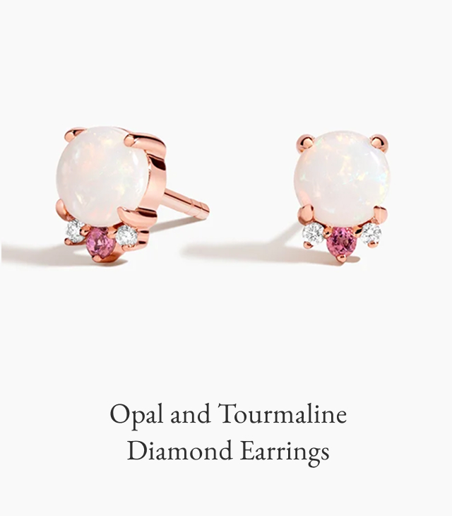 Opal and Tourmaline Diamond Earrings