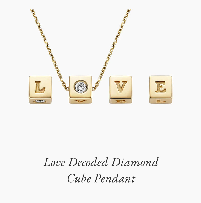 Love Decoded Diamond Cube Pendant
