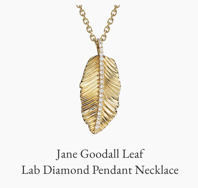 Jane Goodall Leaf Lab Diamond Pendant Necklace