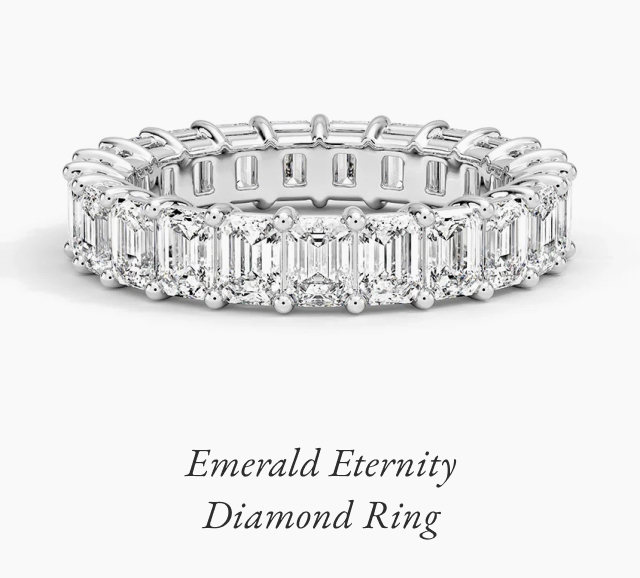 Emerald Eternity Diamond Ring