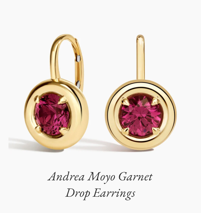 Andrea Moyo Garnet Drop Earrings